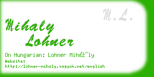 mihaly lohner business card